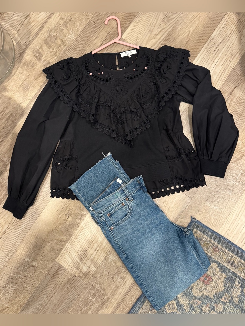 Sea New York Peplum long sleeve blouse